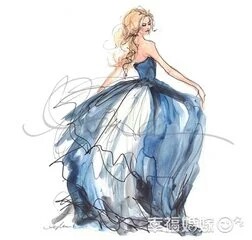 服装设计手绘婚纱