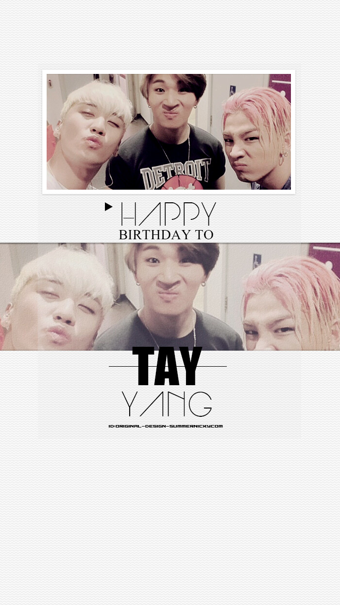 HAPPY BIRTHDAY TO TAEYANG 东永裴#bigbang#原创高清手机壁纸#微博:ORIGINAL-DESIGN-SUMMERNICKYCOM#iPhone#安卓#锁屏#桌面#黑白壁纸