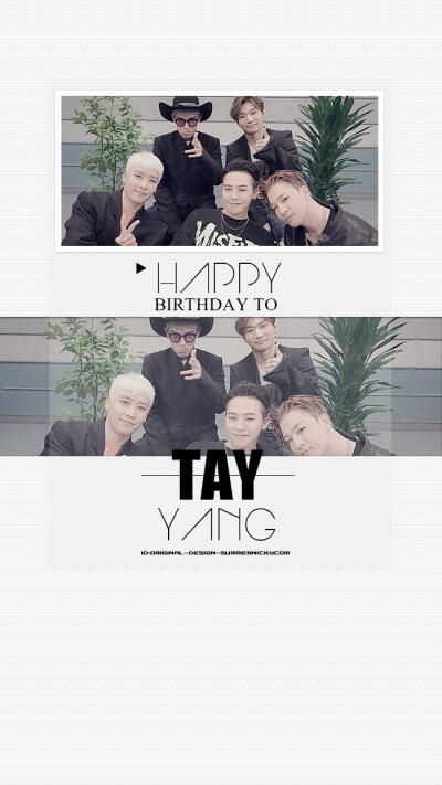 HAPPY BIRTHDAY TO TAEYANG 东永裴#bigbang#原创高清手机壁纸#微博:ORIGINAL-DESIGN-SUMMERNICKYCOM#iPhone#安卓#锁屏#桌面#黑白壁纸