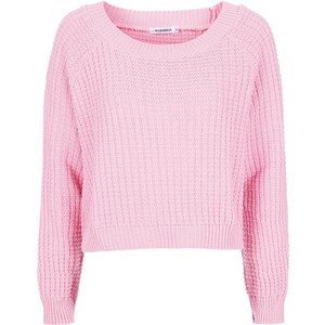TOPSHOP **Cropped Waffle Knit Jumper by Glamorous