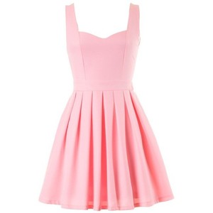 light pink heart cutout skater dress