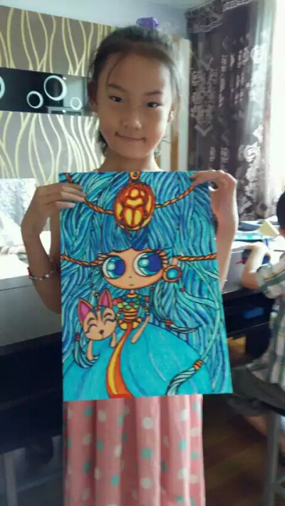 儿童画 儿童线描