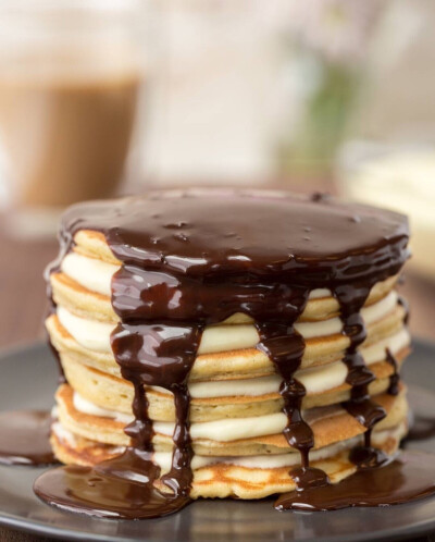 #甜点# Boston cream pie pancake