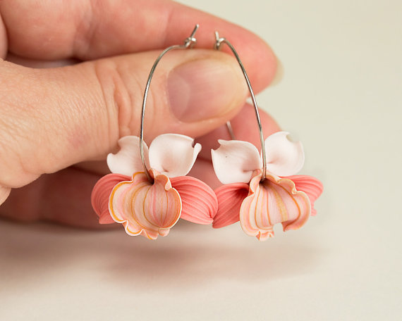 Raspberry Earrings. Nature jewelry. Polymer clay jewelry. Fruit earrings. 自然首饰