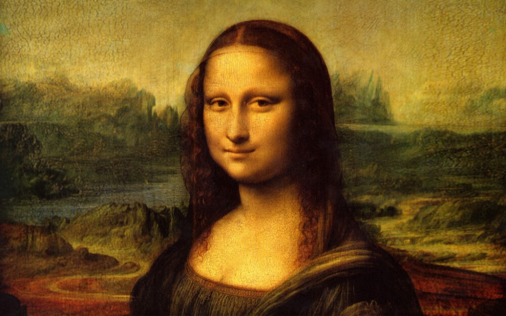 《Mona Lisa（蒙娜丽莎）》是文艺复兴时代画家列奥纳多·达·芬奇所绘的丽莎·乔宫多的肖像画，存于法国巴黎卢浮宫。Leonardo Di Serpiero Da Vinci（列奥纳多·迪·皮耶罗·达·芬奇，公历1452.04.23~1519.05.02），欧洲文艺复兴时期的天才科学家、发明家、画家。