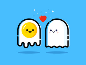 Ghost in love  / icon / 小图案/  趣味 /设计/dribbble