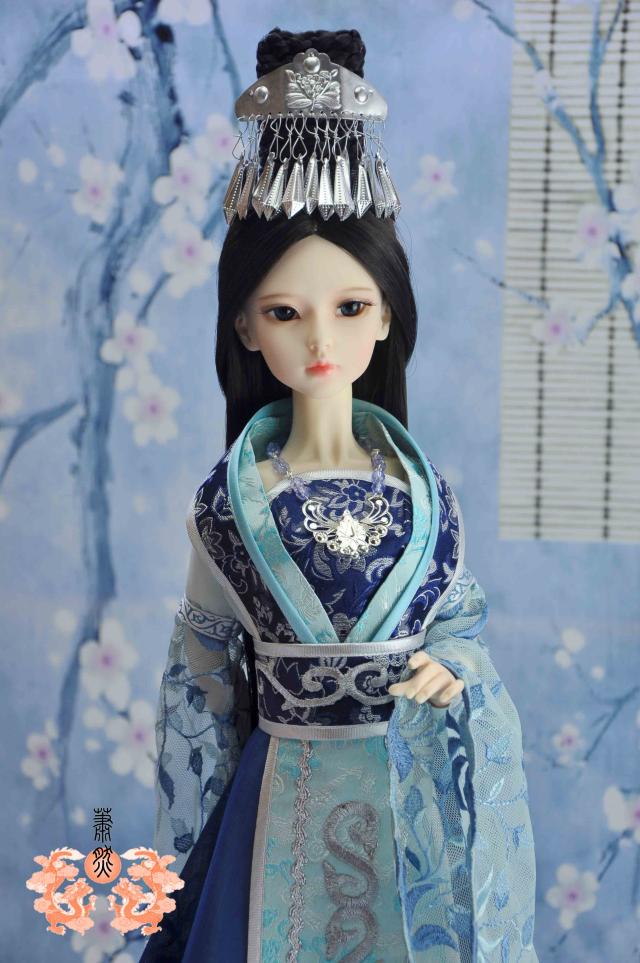 定制 BJD SD 古装 青花 《猫咪古装》