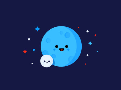 Blue Moon / 月亮 / icon / 小图案/ 趣味 /设计/dribbble