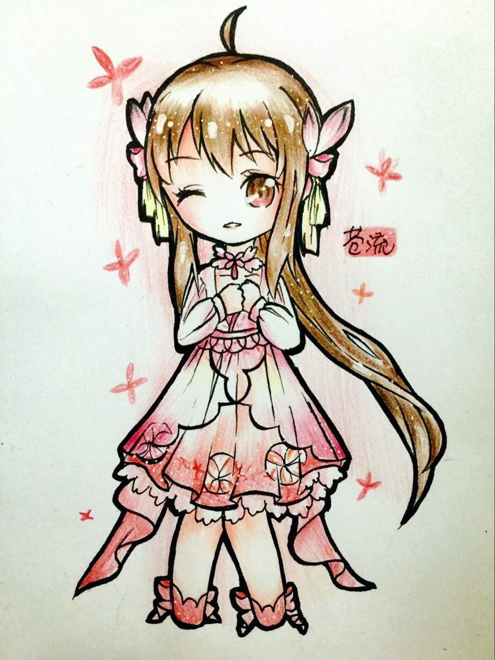 手绘 彩铅 虚拟歌姬