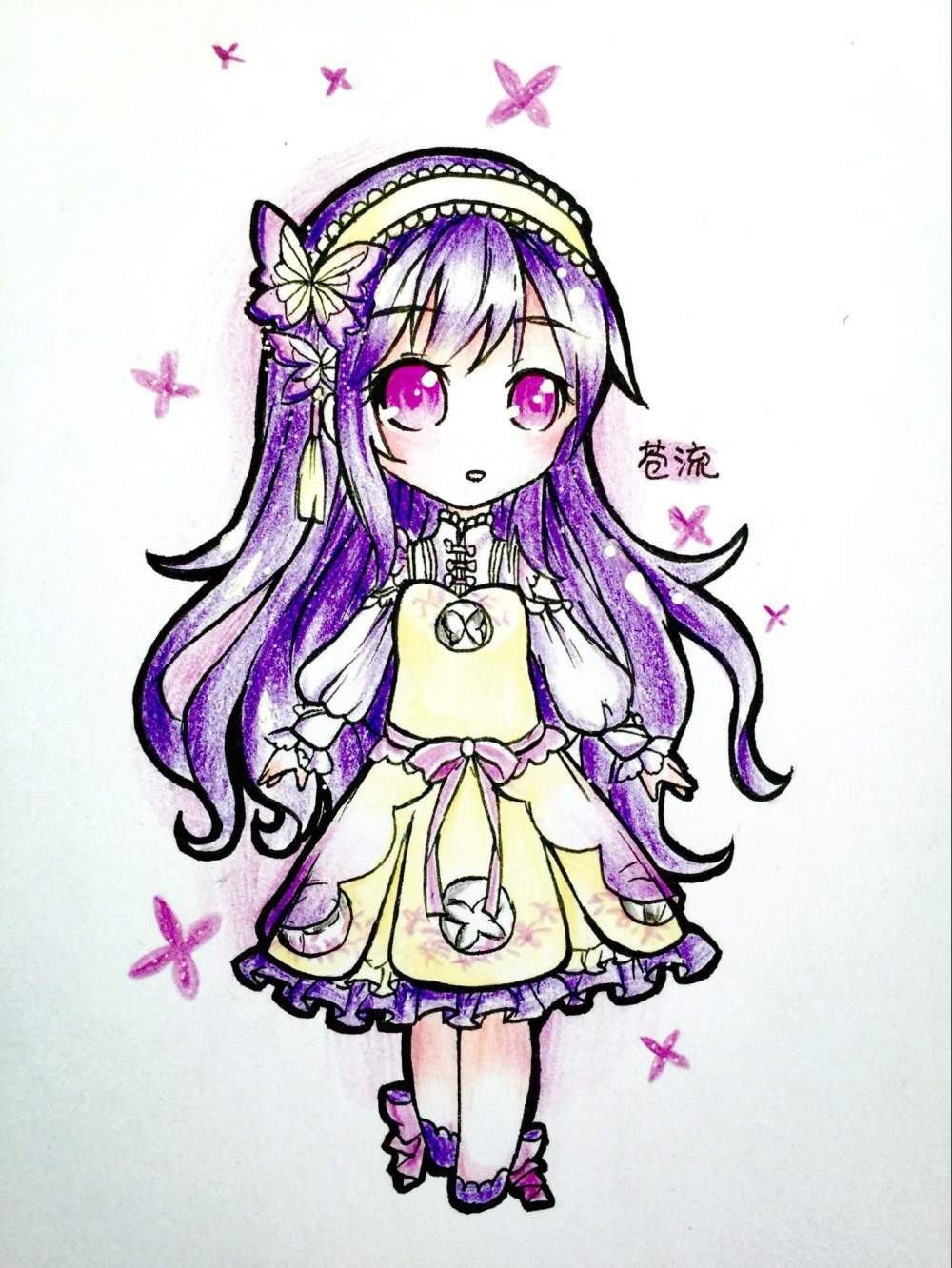 手绘 彩铅 虚拟歌姬