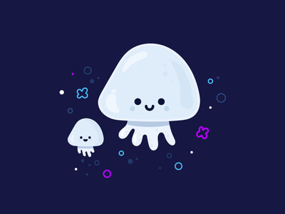 jellyfish / 水母 / icon / 小图案/ 趣味 /设计/dribbble