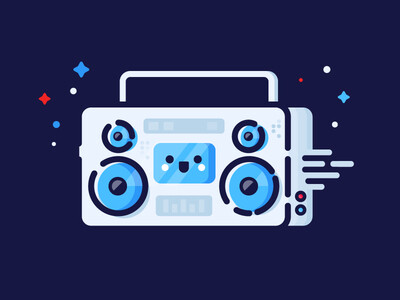 Ghetto Blaster / 收音机 / icon / 小图案/ 趣味 /设计/dribbble