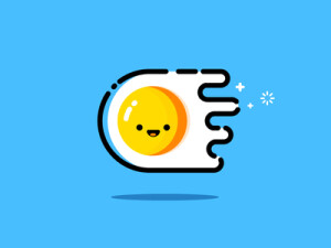 Egg / 飞翔的煎蛋 / 小图案/  趣味 /设计/dribbble