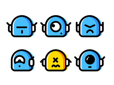 Robot / 机器人 / icon / 小图案/ 趣味 /设计/dribbble