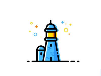 Lighthouse / 灯塔 / icon / 小图案/ 趣味 /设计/dribbble