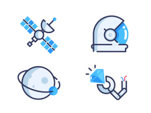 Space / 太空/卫星/宇航员 / icon / 小图案/  趣味 /设计/dribbble