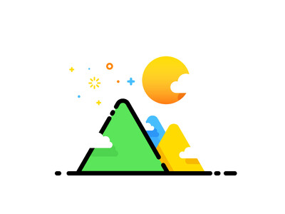 Mountains / 小山 / icon / 小图案/ 趣味 /设计/dribbble