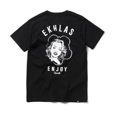 双头燕EKHLAS 16S/S "Cigaratte" 复古 烟女 口袋 TEE