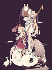 日本插画师Yurakuru的黑童话插画