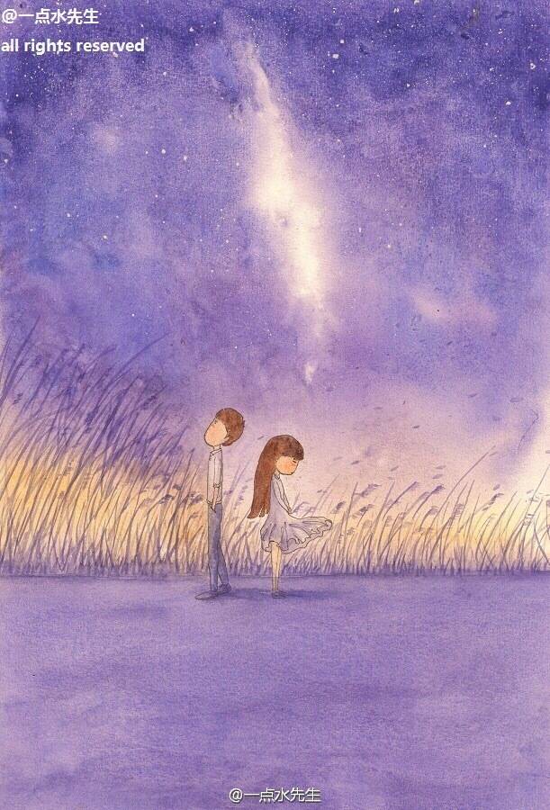 手绘 水彩 @一点水先生