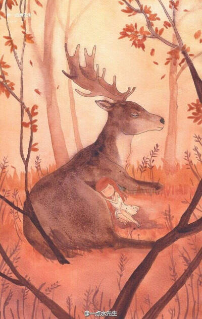 手绘 水彩 @一点水先生