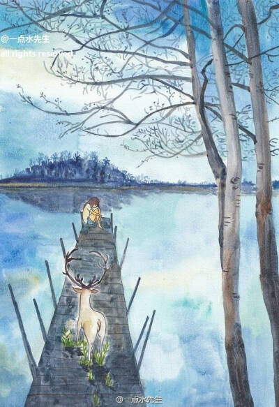 手绘 水彩 @一点水先生