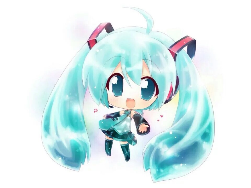 Q版初音，水蓝。