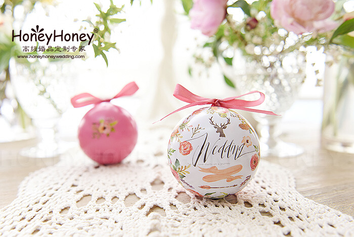 精灵球系列-秘密花园 欧式球形马口铁结婚礼喜糖盒子创意糖果盒