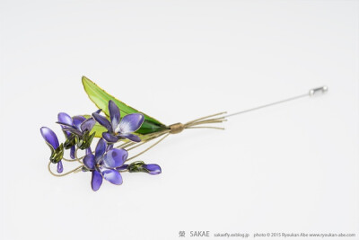 日本成田艺术家荣Sakae的金属丝与造花液手工制作精致美丽的梦幻发簪