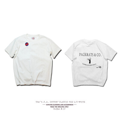 PACKRATS. 16SS The 'U.S.A. COTTON' CLASSIC TEE L/S WHITE