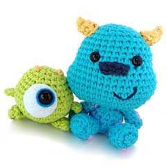 Amigurumi Monsters Inc. DIY you!! So cute 太可爱！