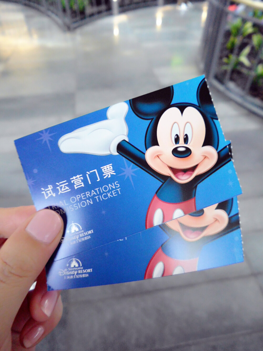 Disney in Shanghai*门票长这样