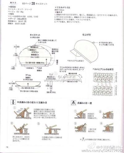 报童帽 图解