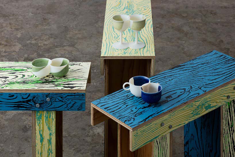 来自东京的工作室 Schemata Architects 携自己的新作亮相2016年的米兰设计周，突出展示了两个系列产品 Coloring
Shrine 彩色神社桌和 Twintsugi 陶瓷杯，二者均带着对日本的传统手工艺的探索。