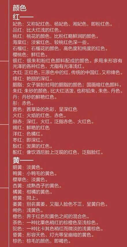 中国古人古文、诗词里常用语集锦，不知道的快马住吧~ 图片来自微博：#古风的那些事儿#