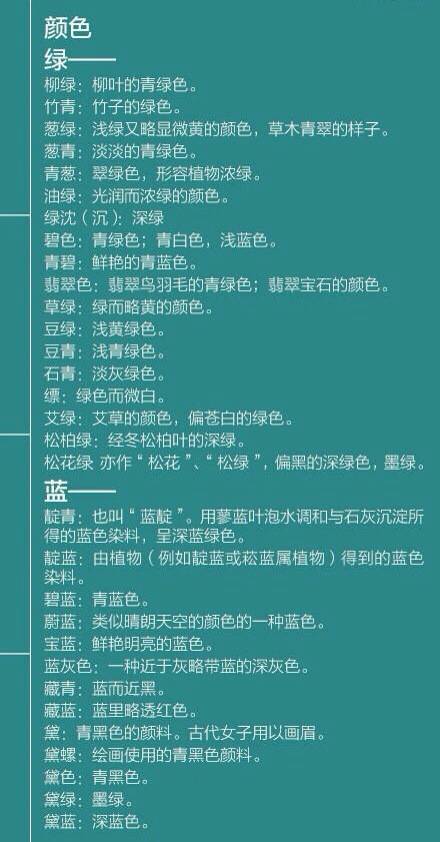 中国古人古文、诗词里常用语集锦，不知道的快马住吧~ 图片来自微博：#古风的那些事儿#