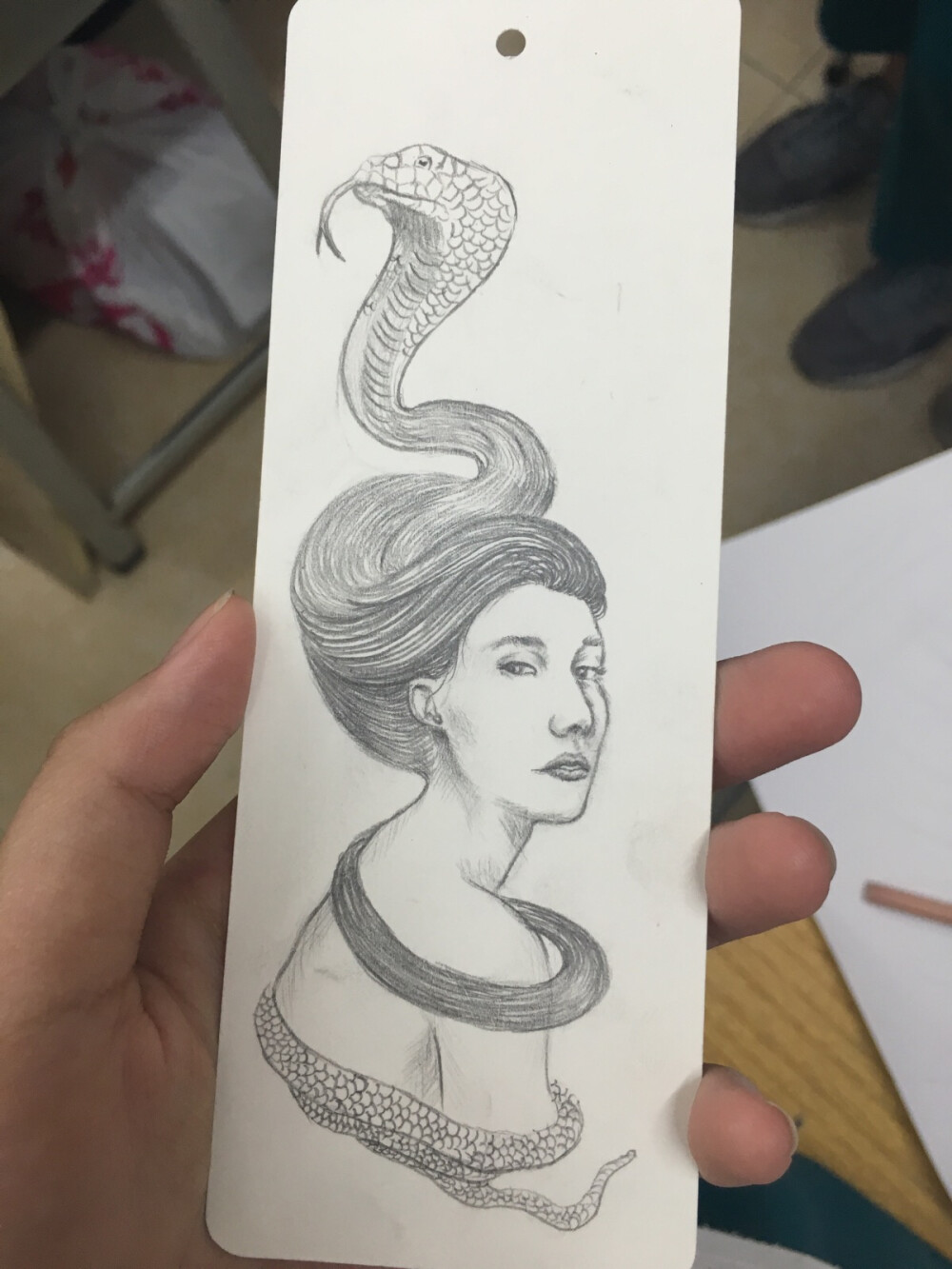 人像素描与动物结合