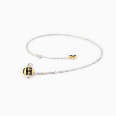 特8外/ [十口二冂] 蜜蜂项链吊坠 925银饰 小蜜蜂创意饰品