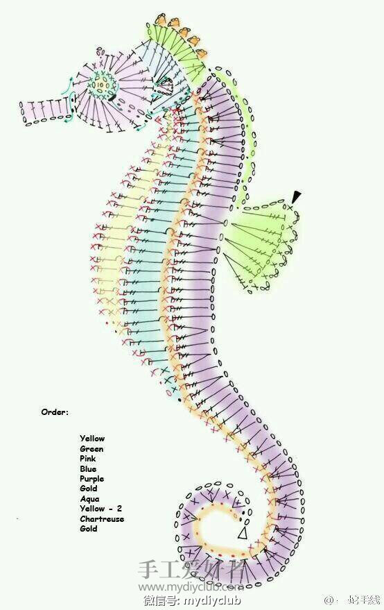 钩针 海马-手工爱好者
