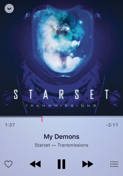 ThreeR卖安利：《My Demons》Starset，不知道又没有人看过b站上的漫改电影反派剪辑，用的这个bgm哦！非常燃的歌曲哦。反正我是跑步必备！