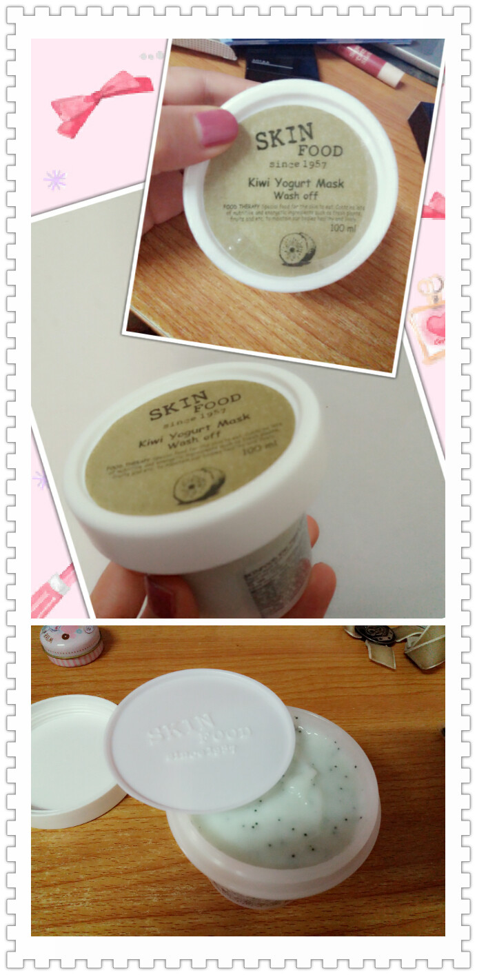 skinfood思亲肤的奇异果优格嫩白面膜100ml。看起来小小的，但能用很长时间，觉得挺有效的，会回购的。