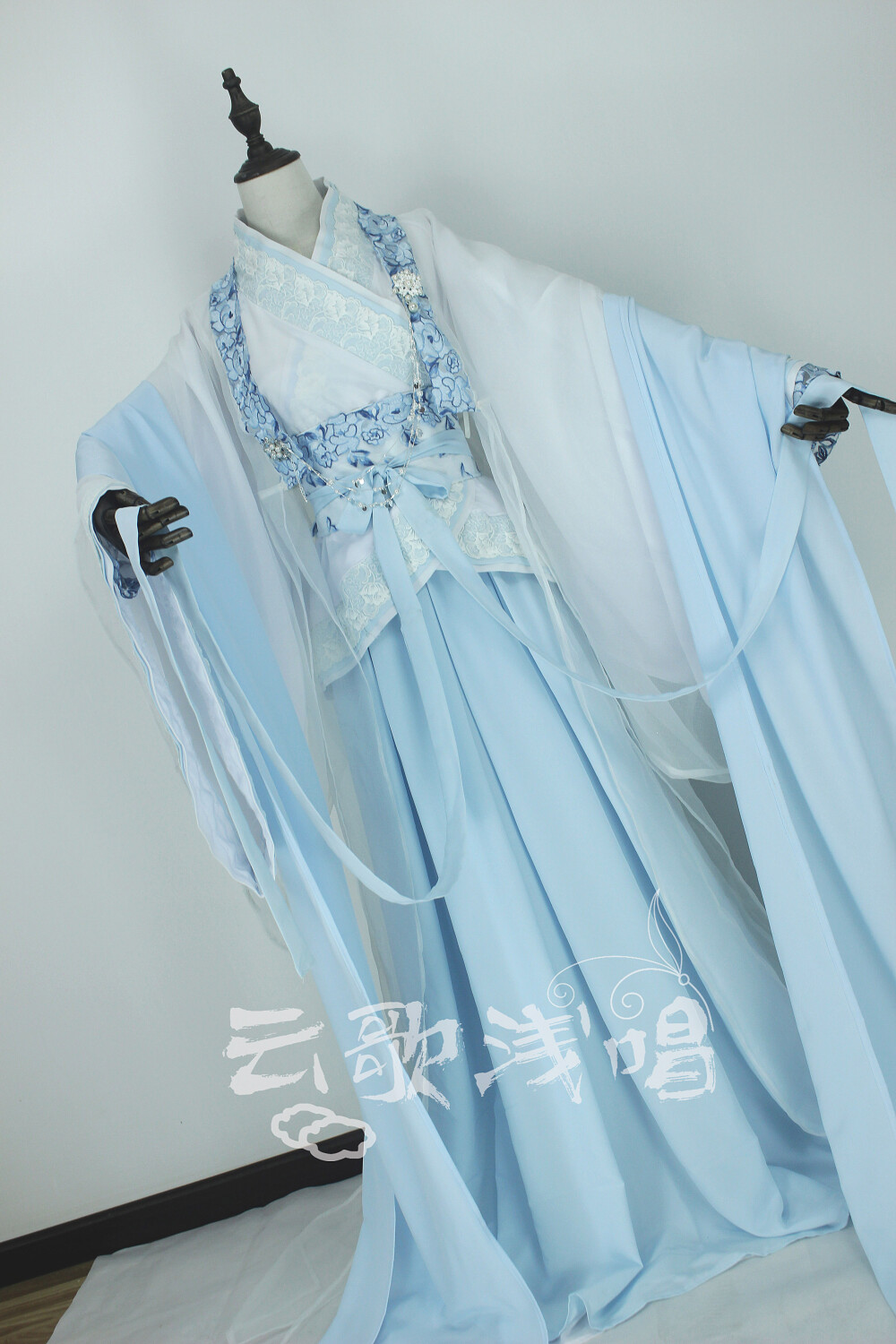 【售罄欣赏】【枯枝雪】古装 cos 女 蓝 白 仙 飘逸 唯美 曦禾