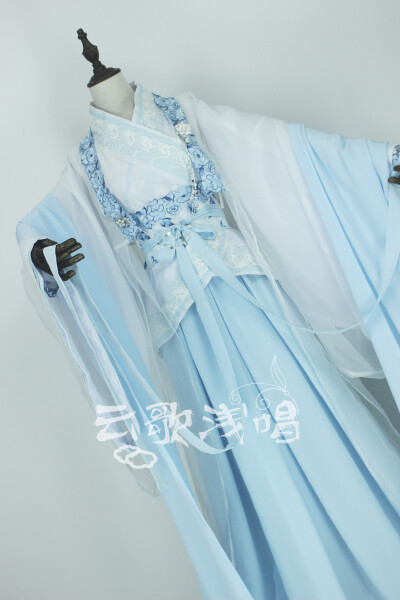 【售罄欣赏】【枯枝雪】古装 cos 女 蓝 白 仙 飘逸 唯美 曦禾