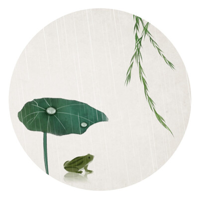 【古风】 荷香清露坠，柳动好风生。微月初三夜，新蝉第一声。