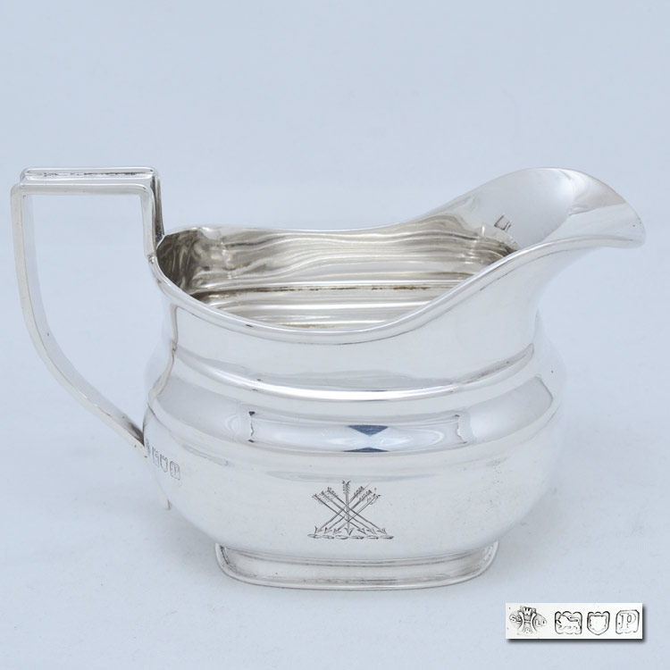 1910年百年古董英国银器 纯银奶缸公道杯 精美实用 伦敦制