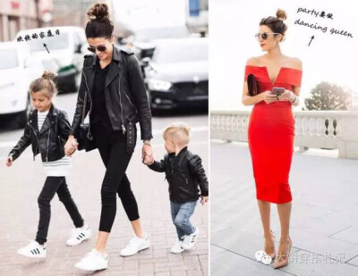 All black + white sneakers/ all red + nude heels