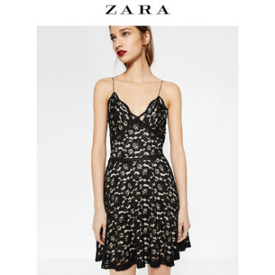 春夏新品 ZARA 女装 蕾丝连身裙 00839065800