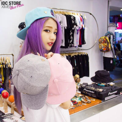 女春夏潮韩版HATER 旗舰店限定款 COTTON SNAPBACK PINK 粉/蓝色