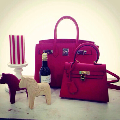 【House Of Hello】荔枝纹Bk30#酒红/手掌纹Ke-mini#酒红