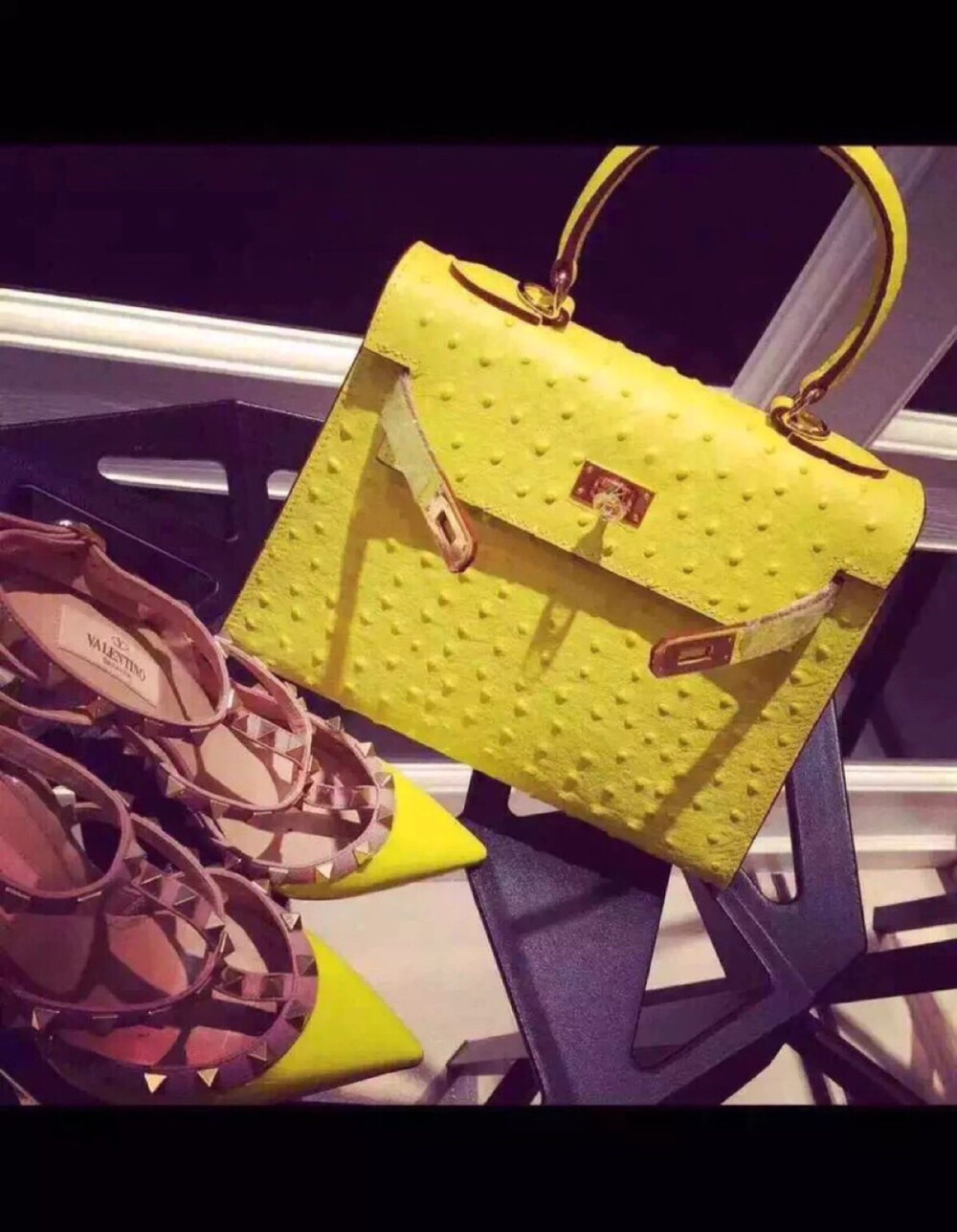 【House Of Hello】鸵鸟纹Ke25#柠檬黄